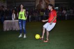 Deeksha Seth plays soccer with Armaan Jain to promote Lekar Hum Deewana Dil in Chembur, Mumbai on 17th June 2014